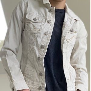 Girls/Women’s cream jean jacket
